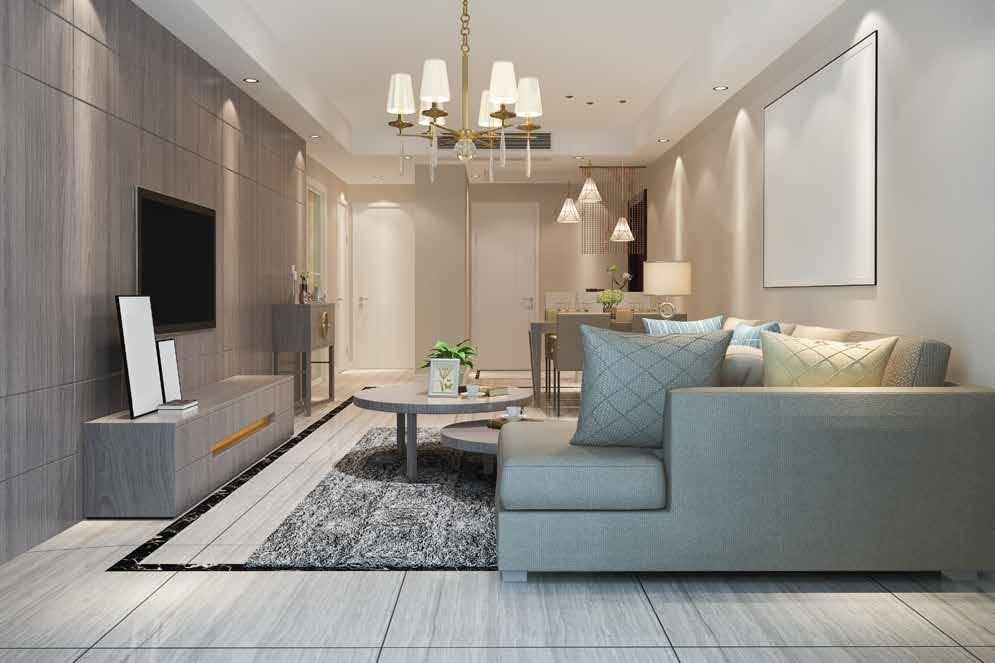 Spacious living room with four-side openness in a boutique 4 BHK residence at Signum Niva South Kolkata